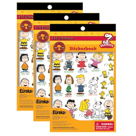 Eureka Peanuts Sticker Books, PK1230 609600